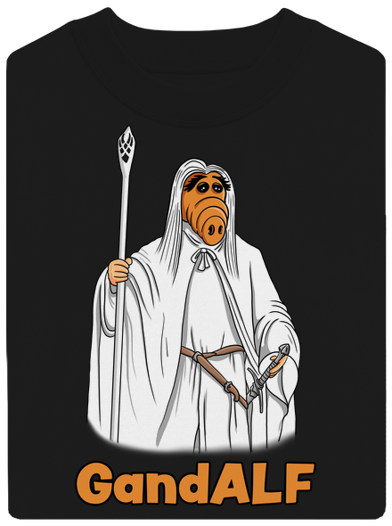 GandALF unisex mikina bez kapucne Black