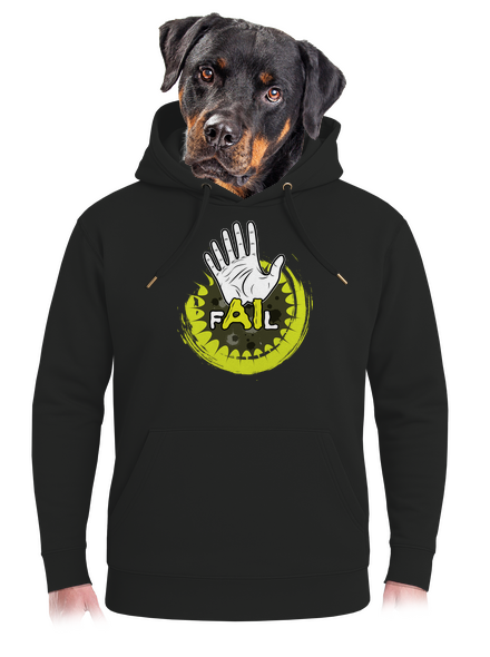 AI Fail unisex mikina premium Dark Black