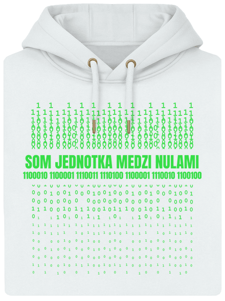 Jednotka medzi nulami unisex mikina premium Snowwhite