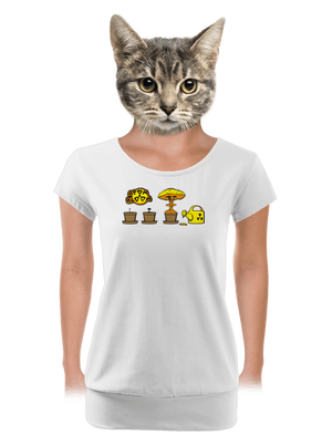 Atom bloom dámske tričko s lemom White