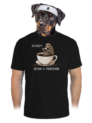 V presse pánske športové tričko Black