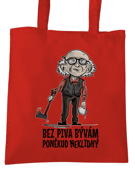 Neklidný bez piva taška Bright Red