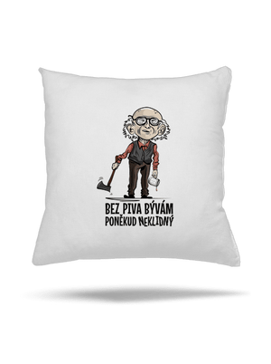 Neklidný bez piva vankúš White