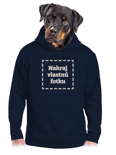 Vlastná potlač pánska mikina klokanka Navy