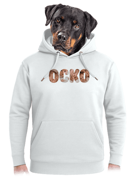 Nápis ocko z vlastných fotiek unisex mikina premium Snowwhite