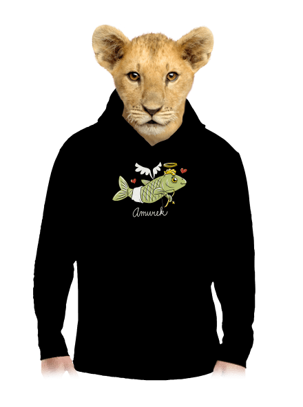 Amurek detská mikina klokanka Black