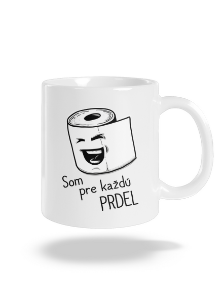 Prdel klasický hrnček White