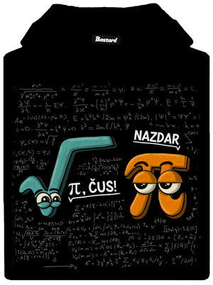 Pí, čus! pánska mikina klokanka Black