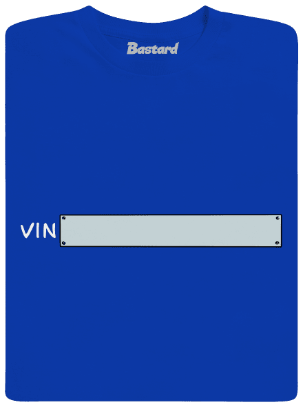 Osobný VIN kód detské tričko Royal Blue