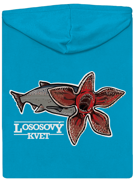 Lososový kvet dámska mikina na zips Blue Atol