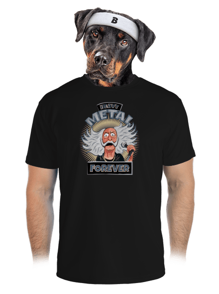 Heavy metal forever pánske športové tričko Black