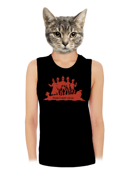 Punks Not Dead dámske tielko voľné Black