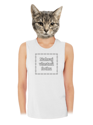 Vlastná potlač dámske tielko voľné White