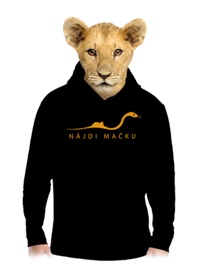 Nájdi mačku detská mikina klokanka Black