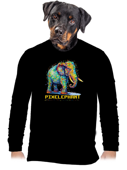 Pixelephant pánske dlhý rukáv Black