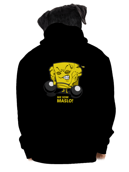 Nie som maslo pánska mikina na zips Black