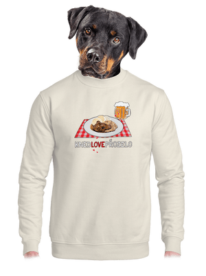 Knedlo vepřo zelo unisex mikina bez kapucne Off White