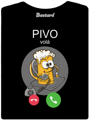 Pívo volá dámske tričko prémium Black