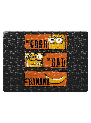 Hodný zlý a banán puzzle White