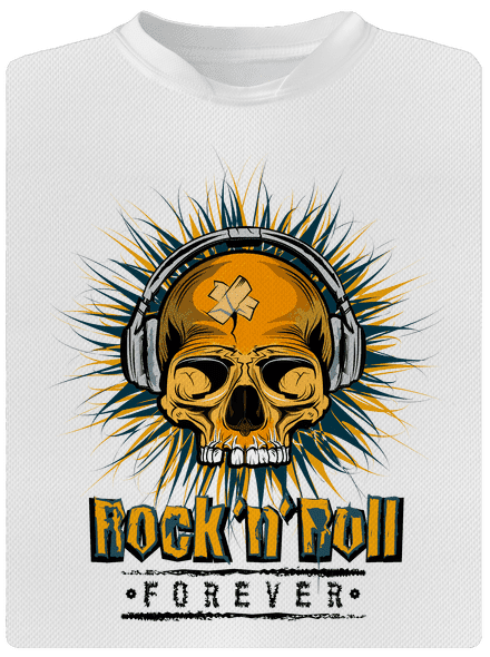 Rock'n'Roll forever pánske športové tričko White