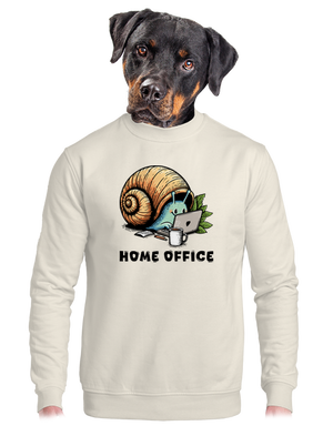 Slimákov home office unisex mikina bez kapucne Off White