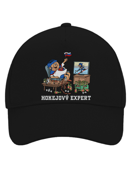 Hokejový expert šiltovka baseballka Black