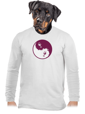 Jin Jang víno pánske dlhý rukáv White