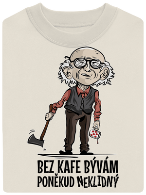 Neklidný bez kafe unisex mikina bez kapucne Off White