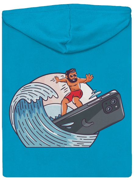Som surfer dámska mikina na zips Blue Atol