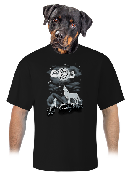 Vlčia ária unisex tričko oversized Black