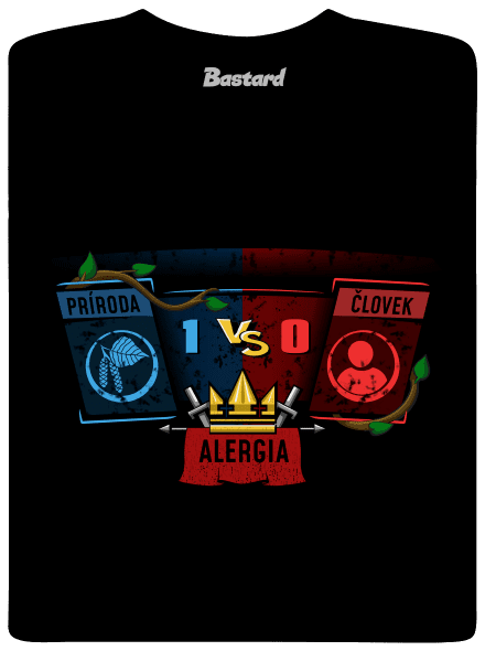 Príroda vs. človek pánske tričko Black