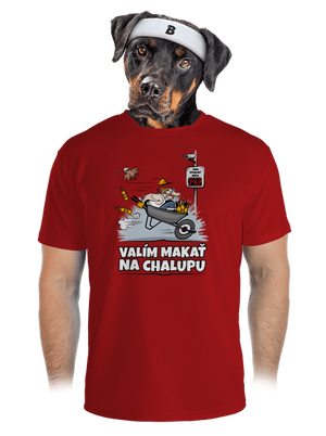 Valím na chalupu pánske športové tričko Red Mal