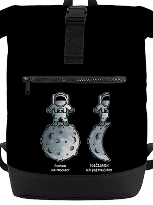 Polčlovek na polmesiaci batoh Black