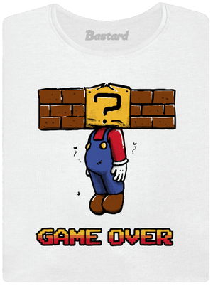 Game Over dámske tričko s lemom White