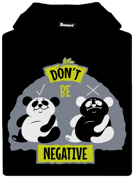 Don't be negative dámska mikina klokanka Black