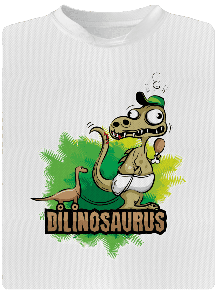 Dilinosaurus pánske športové tričko White