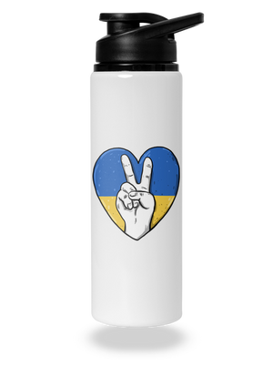 Ukrajina - Mier flaša na vodu White