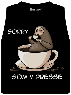 V presse dámske tielko voľné Black