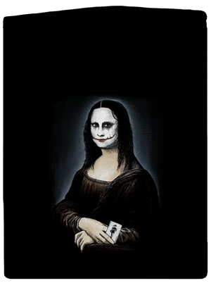 Mona Joker Lisa pánska mikina na zips Black