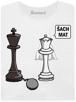 Šach mat dámske tričko s lemom White