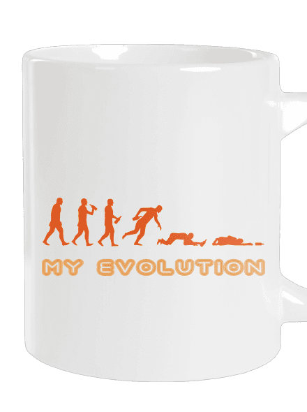 My evolution veľký hrnček White