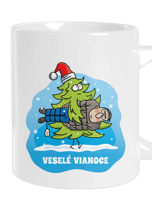 Veselé Vianoce veľký hrnček White