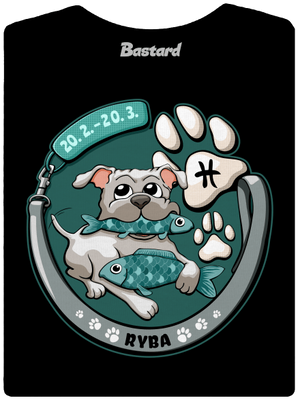 Psí horoskop: Ryba dámske tričko Black