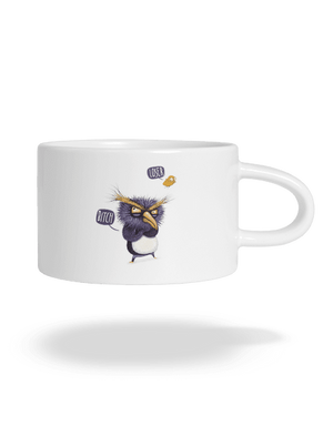 Tučniak nelieta hrnček makronka White