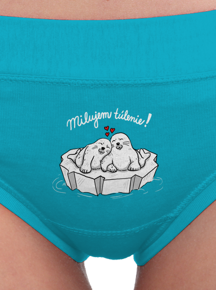 Milujem túlenie dámske nohavičky Turquoise