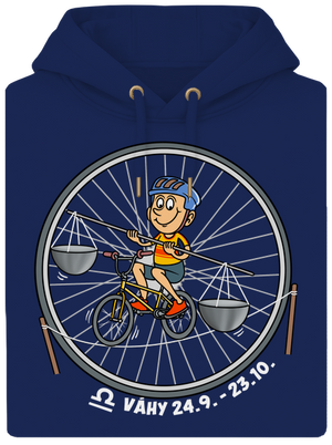 Cyklistický horoskop: Váhy unisex mikina premium Navy