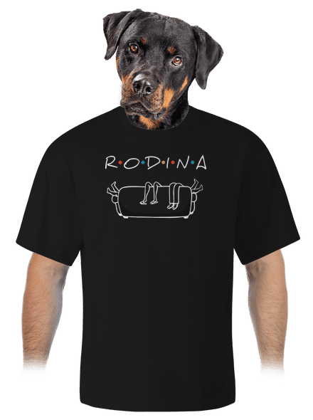 Rodina unisex tričko oversized Black