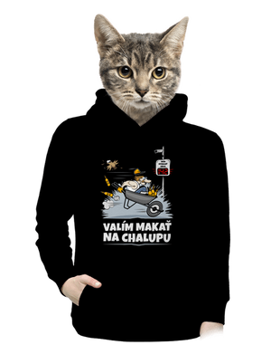 Valím na chalupu dámska mikina klokanka Black