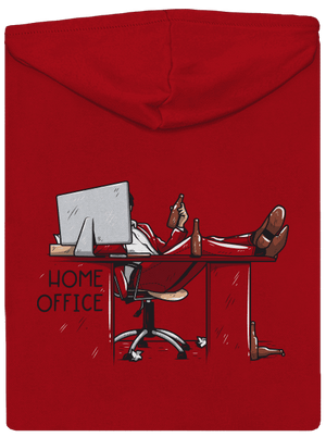 Home Office pánska mikina na zips Red