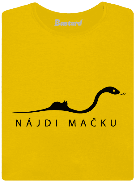 Nájdi mačku dámske tričko Yellow